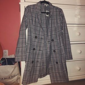 Plaid Blazer Coat